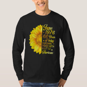 June 1976 Sunflower 46 Years Being Sunshine Mixed T-Shirt