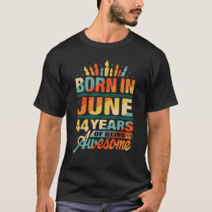 June 1978 44 Year Old 44th Birthday Candle Graphi T-Shirt