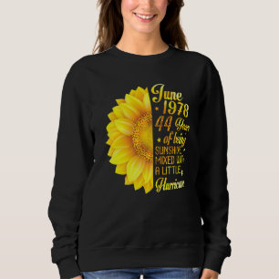 June 1978 Sunflower 44 Years Being Sunshine Mixed Sweatshirt
