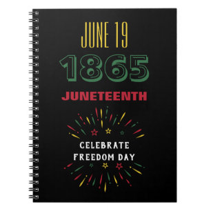 June 19 1865 Juneteenth Black History Fireworks Notebook