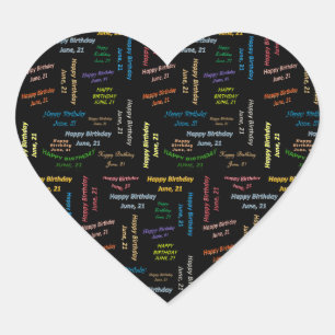 June, 21 Birthday Sticker