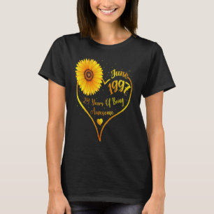 June 24th Birthday  women 1997 Sunflower Girls T-Shirt