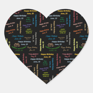 June, 25 Birthday Sticker