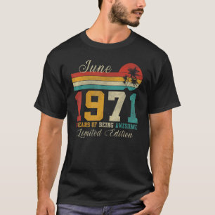 June 51 Year Old Vintage 1971 51th Birthday T-Shirt