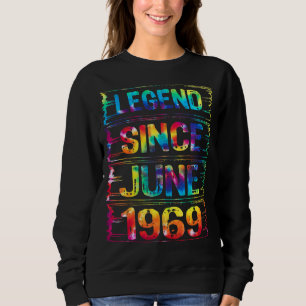 June 53 Years Old Since 1969 53rd Birthday Tie Dy Sweatshirt