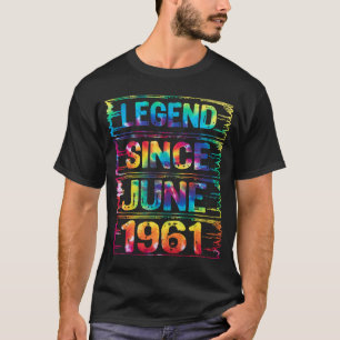 June 61 Years Old Since 1961 61st Birthday Tie Dy T-Shirt