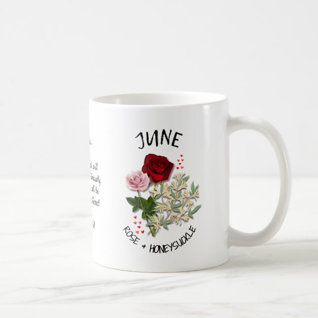 JUNE Birth Month Flower Christian Custom Name Coffee Mug (Right)