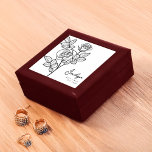 June Birth Month Flower Rose Minimalist Gift Box<br><div class="desc">Celebrate a June birthday with this elegant,  personalised gift box featuring the birth flower rose! Made of lacquered wood with a soft felt interior,  it’s perfect for storing jewellery and keepsakes. A minimalist,  thoughtful gift that adds beauty and meaning to any collection.</div>