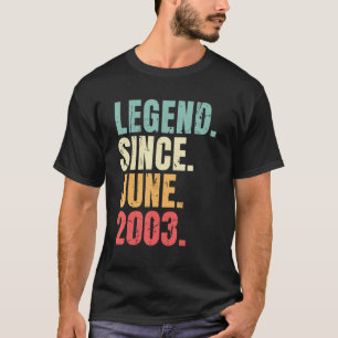 June Birthday 2003 Legend Since 2003 Retro T-Shirt