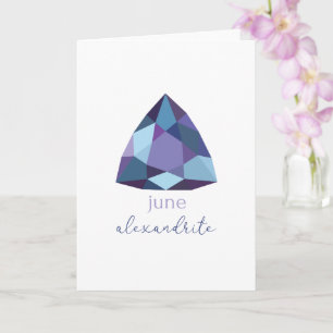 June Birthstone Alexandrite Card