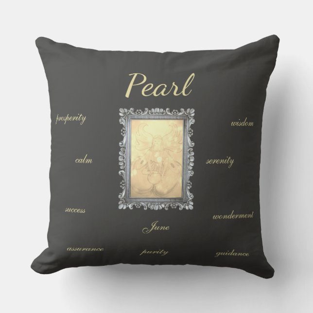 June Birthstone Pearl Fairy Cushion (Front)