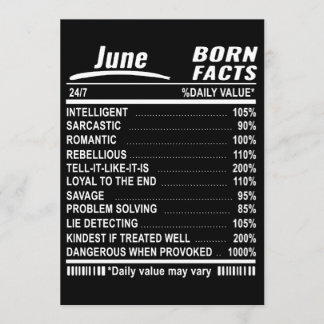june born facts birthday t-shirts card
