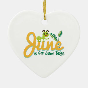 June Bug Ceramic Ornament