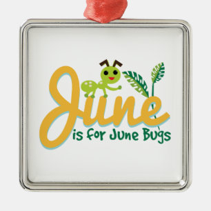 June Bug Metal Ornament