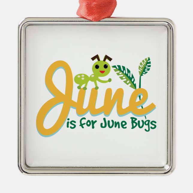 June Bug Metal Ornament (Front)