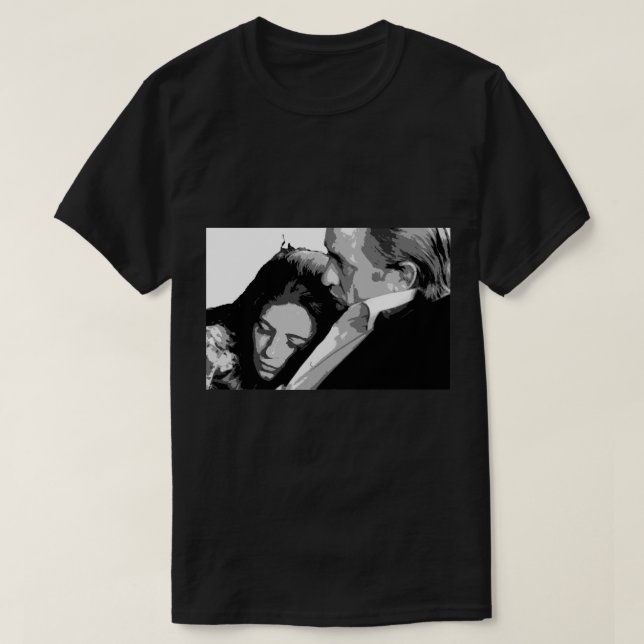 June Carter Cash And Johnny Cash Black And White P T-Shirt (Design Front)