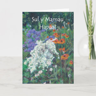 "June Garden" Welsh  Mother's Day Card