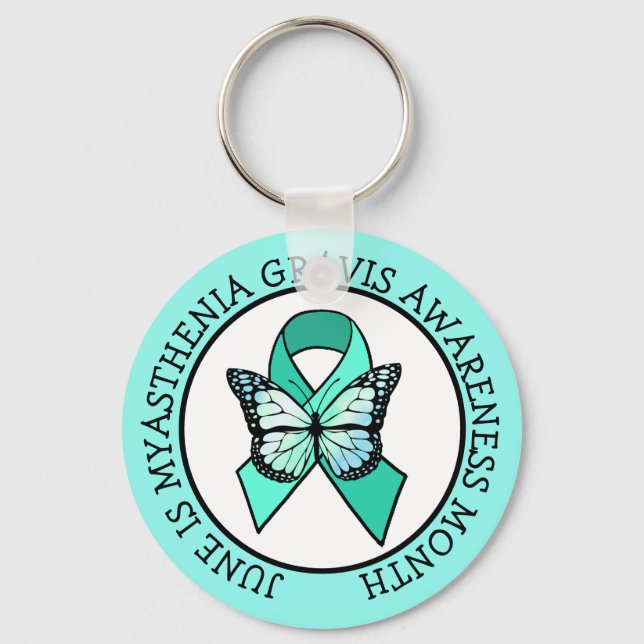 June is Myasthenia Gravis Awareness Month  Keychai Key Ring (Front)