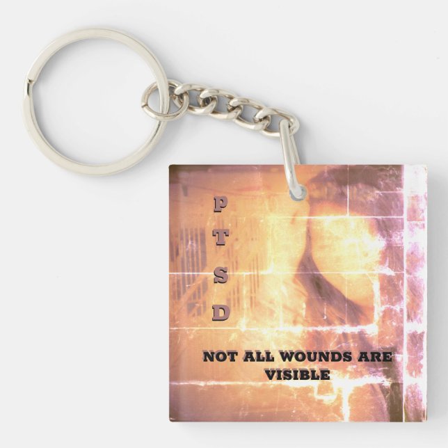 June is PTSD Awareness Month Keychain (Front)