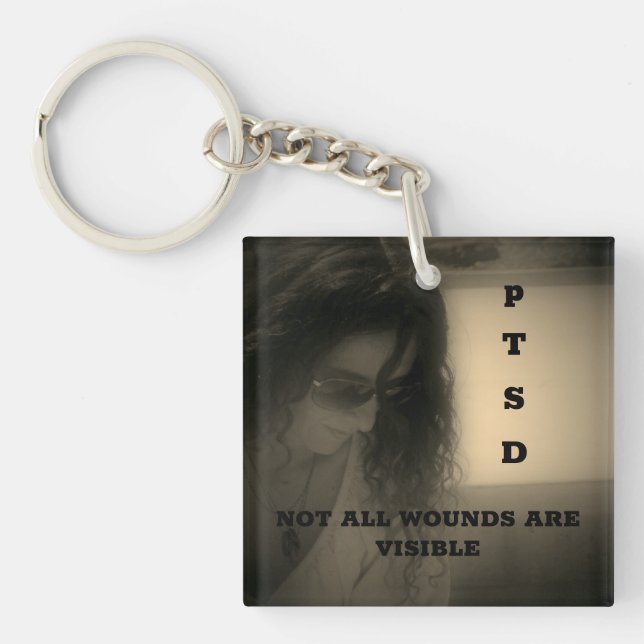 June is PTSD Awareness Month Keychain (Front)