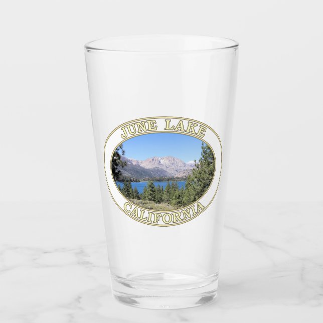 June Lake and Eastern Sierra Nevada Mountains Glass (Front)