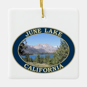 June Lake, California Ceramic Ornament