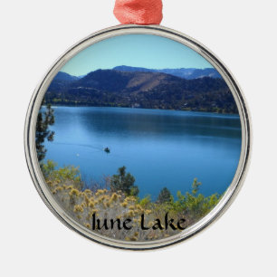June Lake, California Metal Tree Decoration