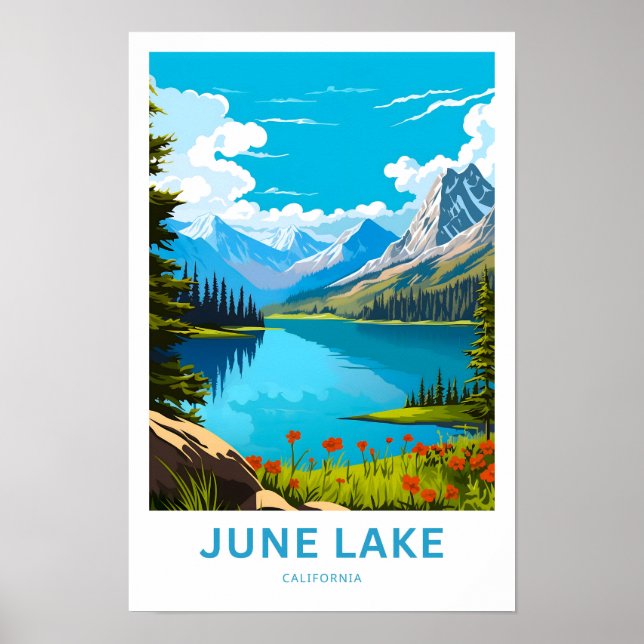 June Lake California Travel Print (Front)