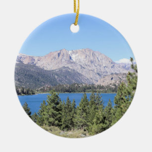 June Lake & Eastern Sierra Nevada Mountains, CA Ceramic Ornament