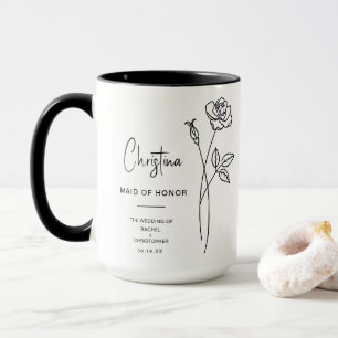 June Maid of Honour   Rose Birth Flower Mug