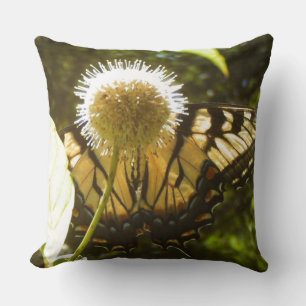 June Monarch Flower Pillow