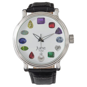 June Pearl Birthstone Design Watch