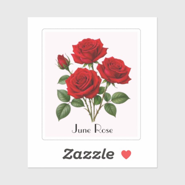 June Rose Flowers Sticker (Sheet)