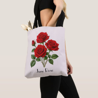 June Rose Flowers Tote Bag