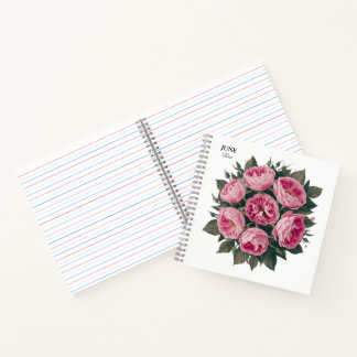 June Rose: Personalized Birthday Bloom Notebook