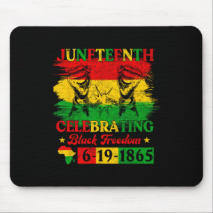 June Teenth Flag Celebrating Black Freedom Junetee Mouse Pad