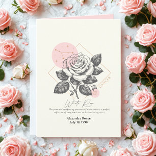 June to July Birth Flower Custom Birthday Card