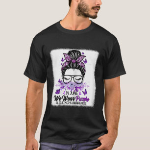June We Wear Purple Alzheimerheimers Awareness Mes T-Shirt