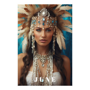 *~ JUNE Woman BIRTHDAY PEARLS AP53 Boho Photo Print