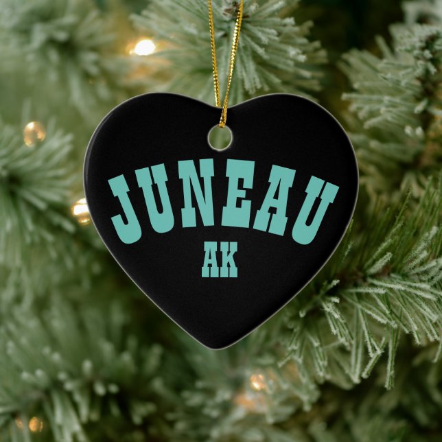 Juneau, Alaska Ceramic Ornament (Tree)