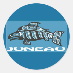 Juneau Alaska Classic Round Sticker