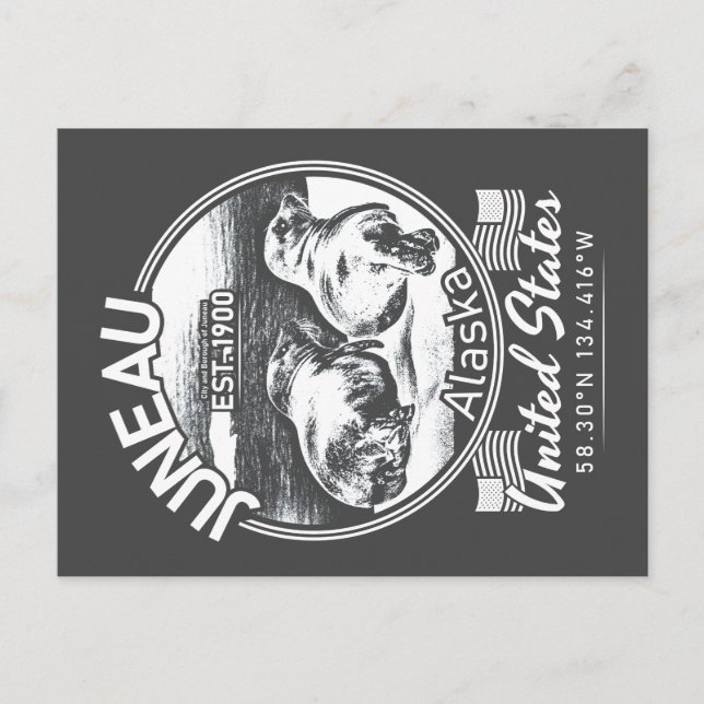 JUNEAU ALASKA - FUNNY SEAL POSTCARD (Front)
