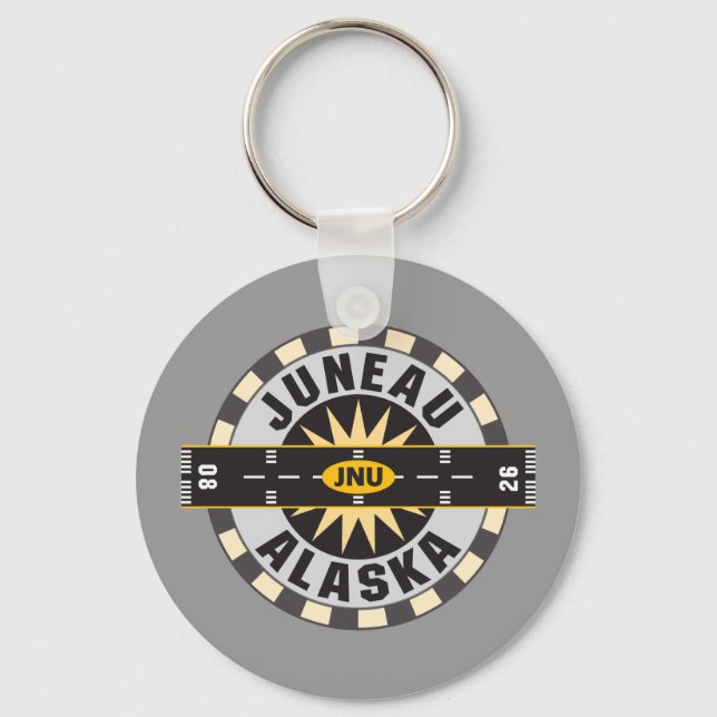 Juneau Alaska JNU Airport Key Ring (Front)