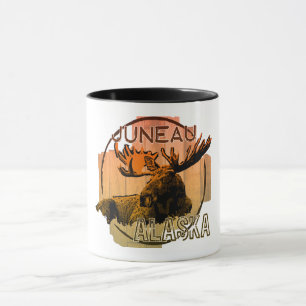 Juneau Alaska orange moose mug