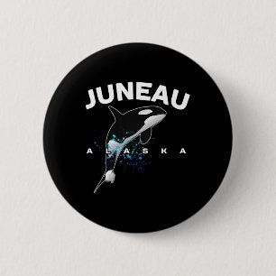 Juneau Alaska Orca Killer Whale Watching Camping V 6 Cm Round Badge