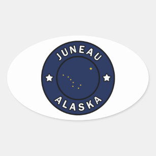 Juneau Alaska Oval Sticker