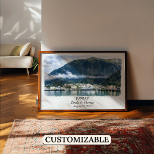 Juneau Alaska Poster, Watercolor, Custom Poster