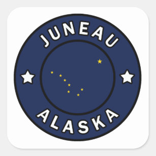 Juneau Alaska Square Sticker