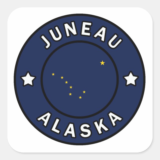 Juneau Alaska Square Sticker (Front)