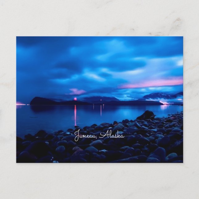 Juneau, Alaska sunset Postcard (Front)